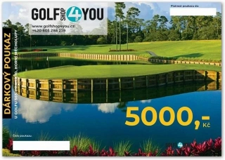 Voucher do Golfshop4you na 5.000,-Kč (do obchodu v areálu Galerie Golf Hostivař nebo na e-shop)